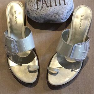 Liz Claiborne ivory sandals